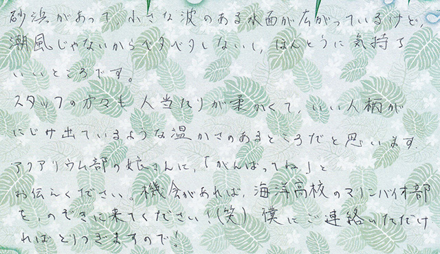 アクアリウム部の娘さんに