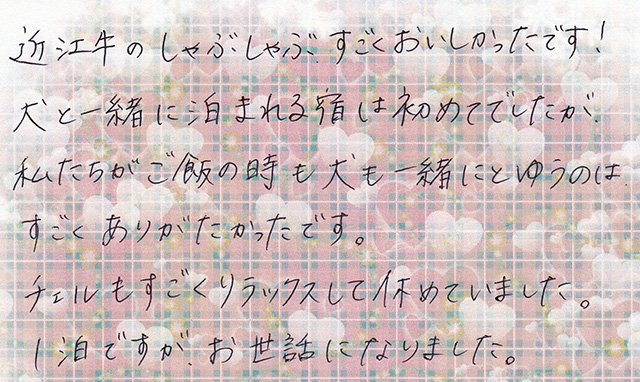 私たちが ご飯の時も 犬も一緒に