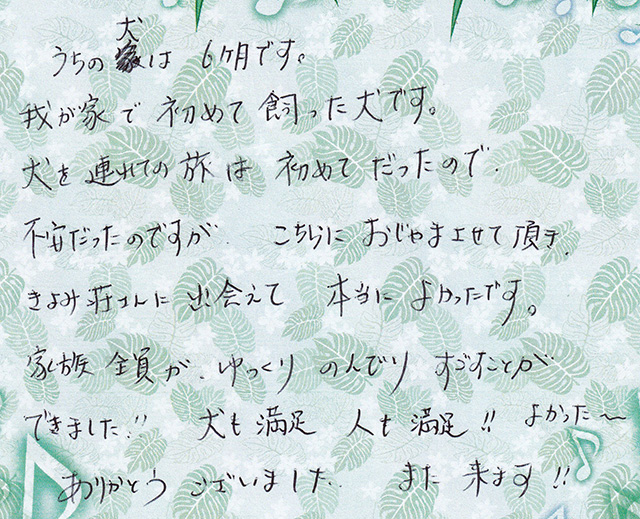 犬を 連れての旅は 初めて