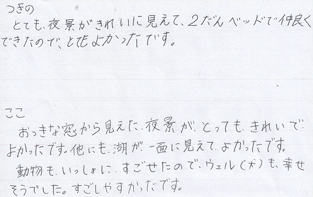 おっきな窓から見えた、夜景が